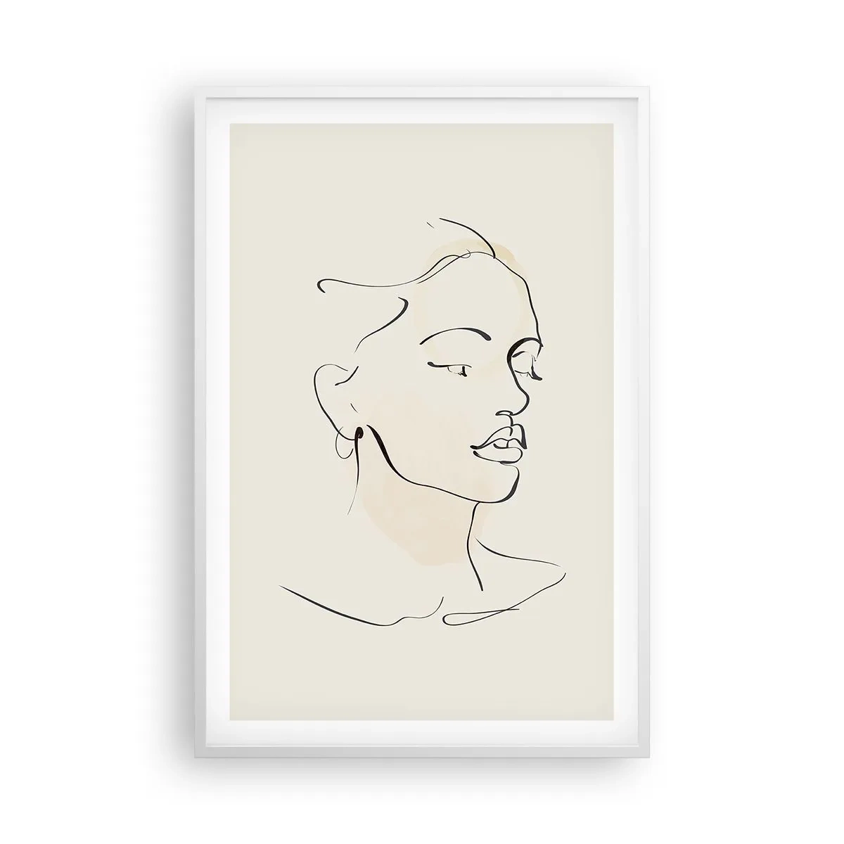 Plakat i hvid ramme - En bestemt linje - 61x91 cm