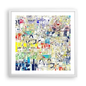 Plakat i hvid ramme - Simpelthen en fryd for øjet - 50x50 cm