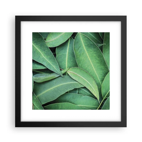Plakat i sort ramme - Saftig og frisk - 30x30 cm