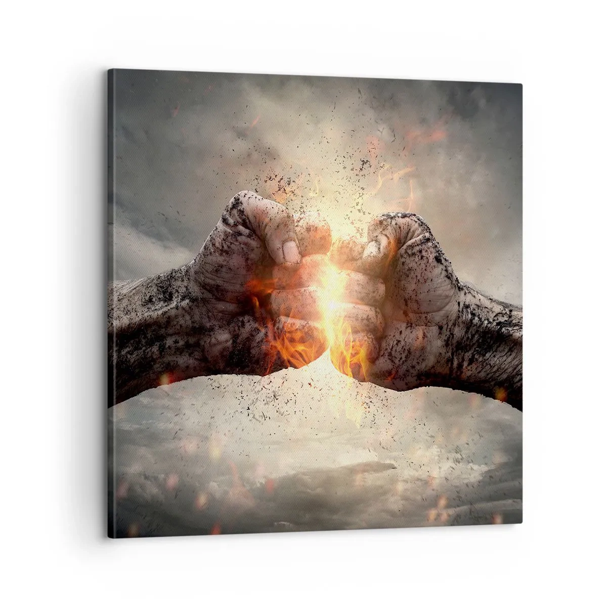 Lærredstryk - Billede på lærred - Stå op til kamp - 60x60 cm
