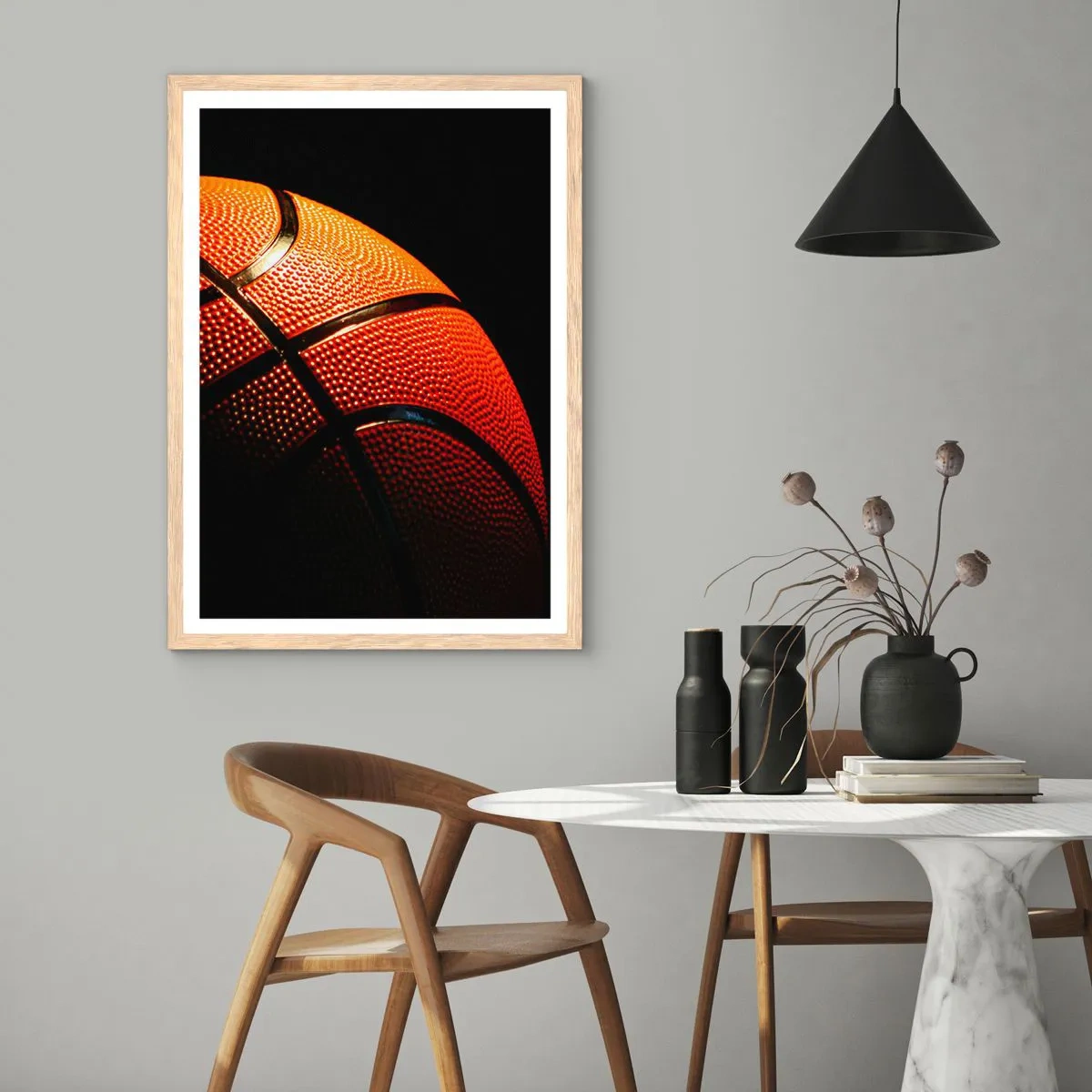 Plakat i ramme af lyst egetræ - Smuk som en planet - 70x100 cm