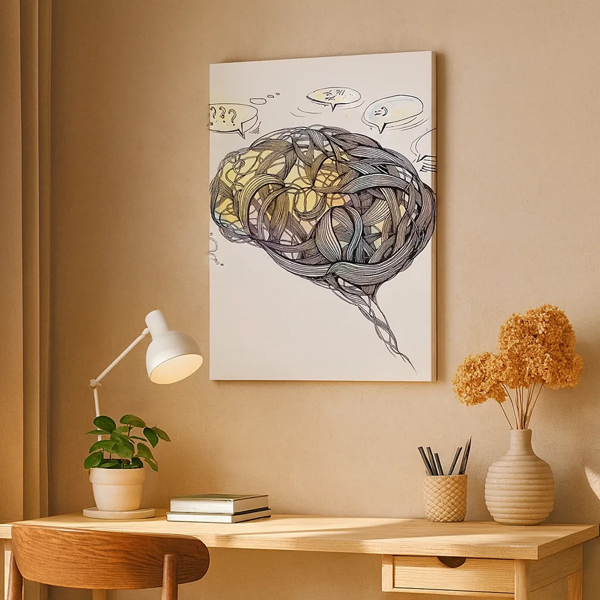 Lærredstryk - Billede på lærred - Mennesket - den store gåde - 50x70 cm