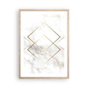 Plakat i ramme af lyst egetræ - Udsigt til det uendelige - 50x70 cm