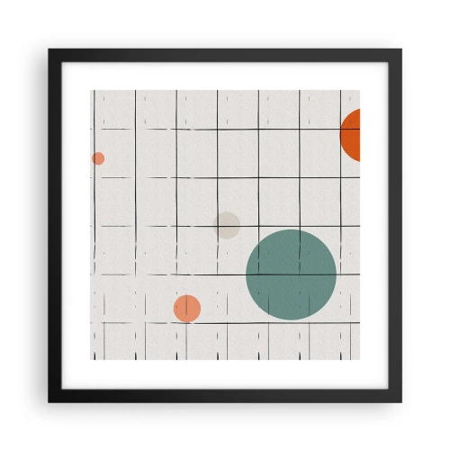 Plakat i sort ramme - Fanget i en fælde. Os eller dem? - 40x40 cm