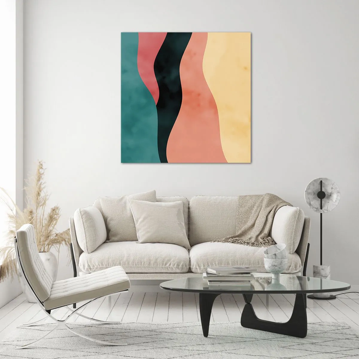 Billede på glas - Kompatibel manglende overholdelse - 70x70 cm