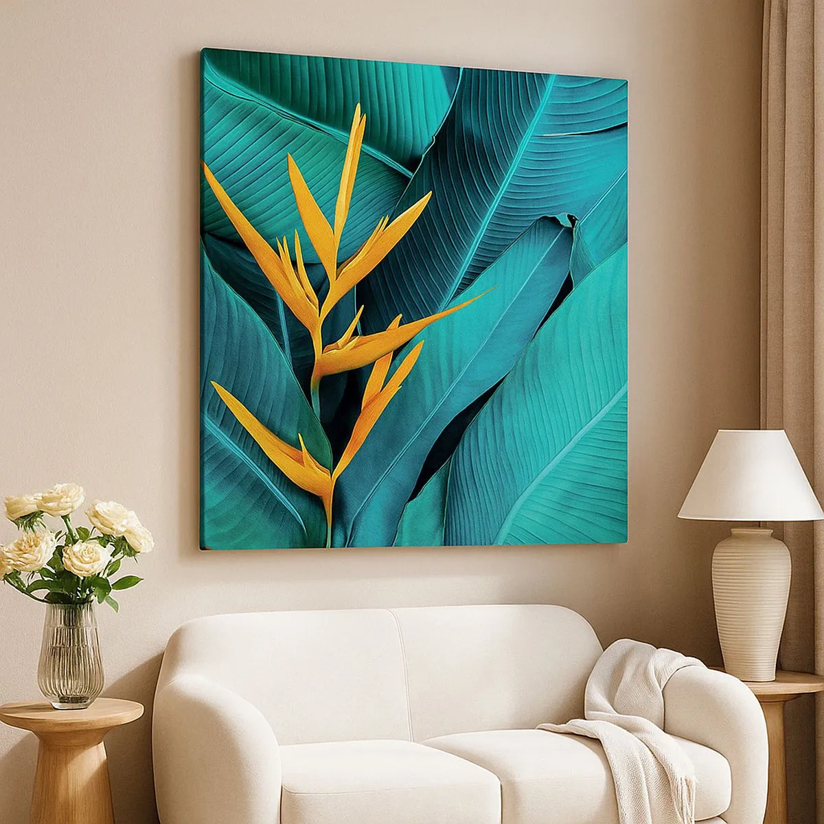 Lærredstryk - Billede på lærred - Edens blomst - 30x30 cm