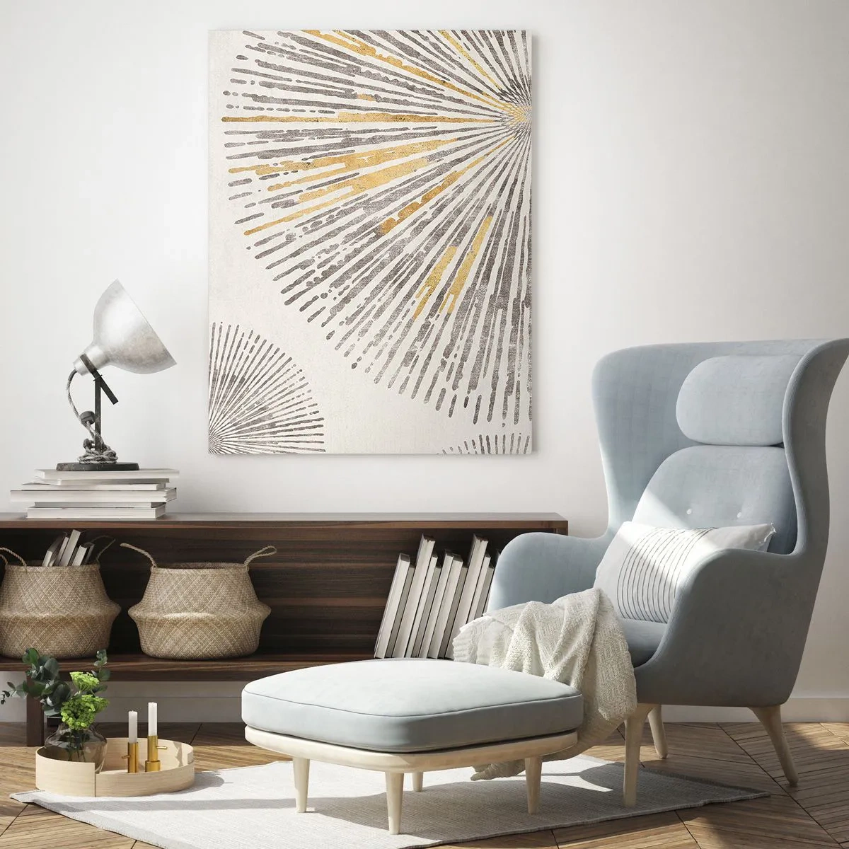 Billede på glas - Skønheden i en rokke - 70x100 cm