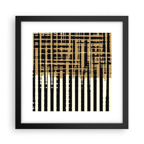 Plakat i sort ramme - Arkitektonisk abstraktion - 30x30 cm