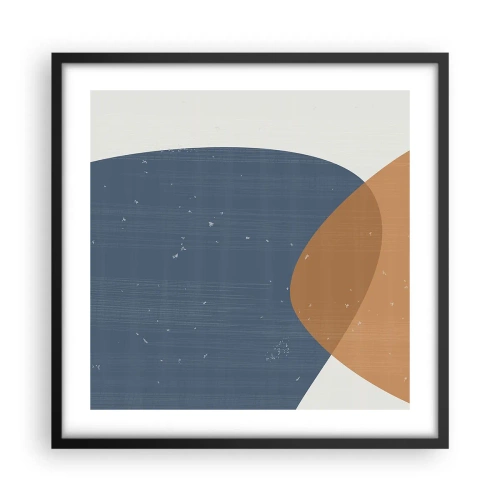 Plakat i sort ramme - Ovaler og påvirkninger - 50x50 cm