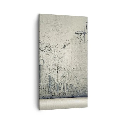 Lærredstryk - Billede på lærred - Mit vidunderlige byliv - 45x80 cm