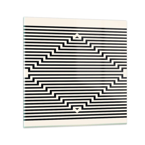 Billede på glas - Geometrisk illusion - 50x50 cm