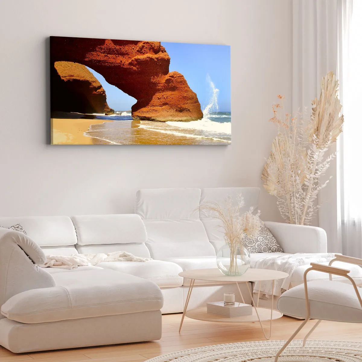 Lærredstryk - Billede på lærred - Vand og vind i tusindvis af år - 160x50 cm