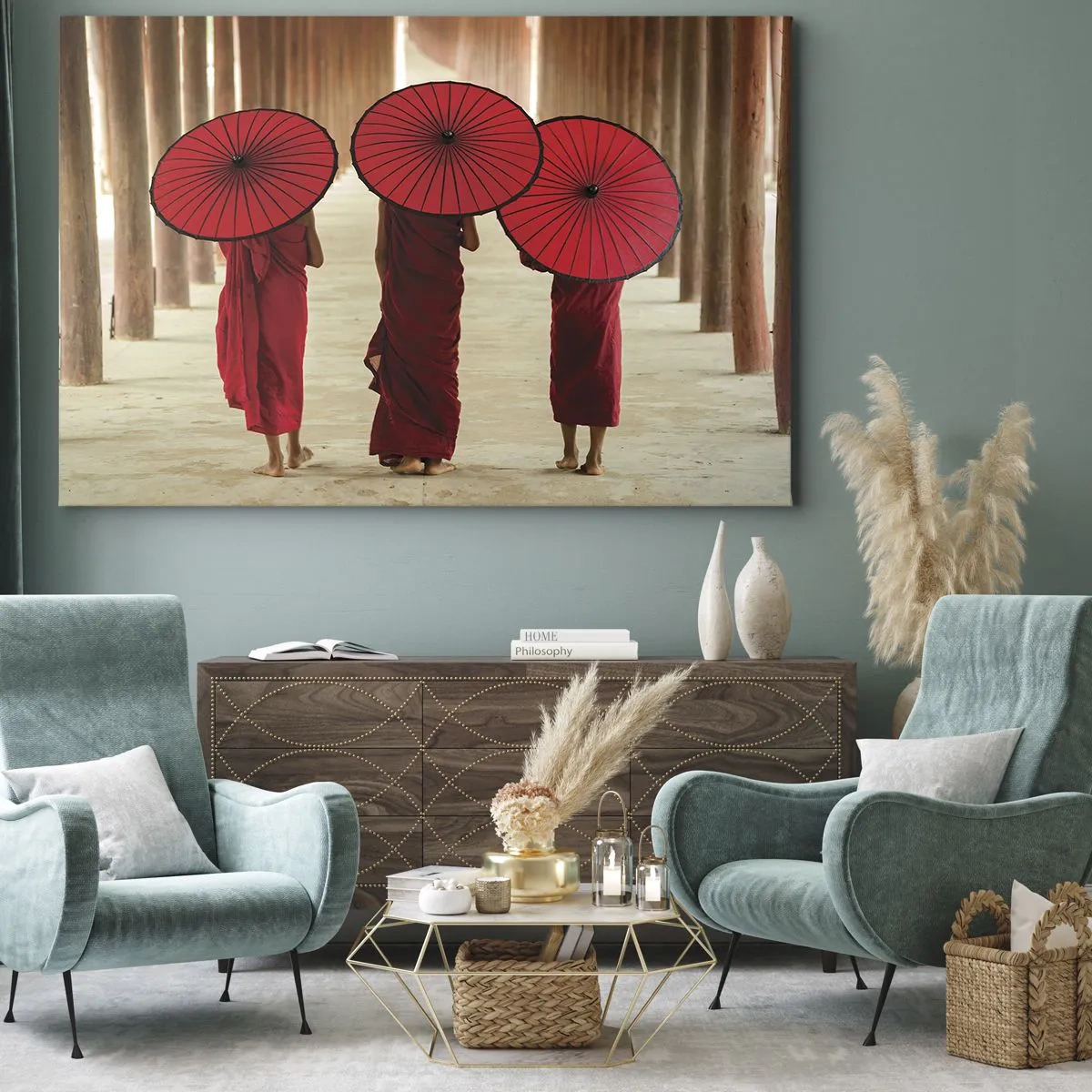 Lærredstryk - Billede på lærred - På vej til det rene land - 120x80 cm