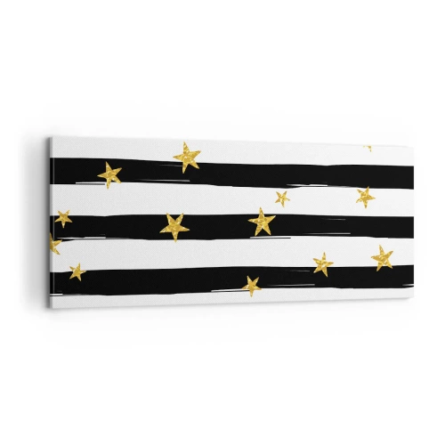 Lærredstryk - Billede på lærred - Vi blev alle født under en heldig stjerne - 100x40 cm