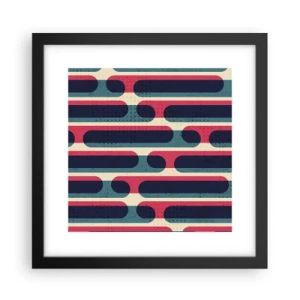 Plakat i sort ramme - Indad og fremad - 30x30 cm