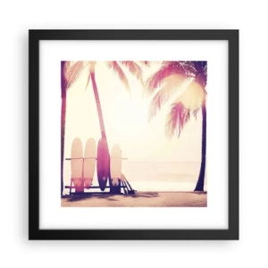 Plakat i sort ramme - Det bliver en fantastisk dag - 30x30 cm