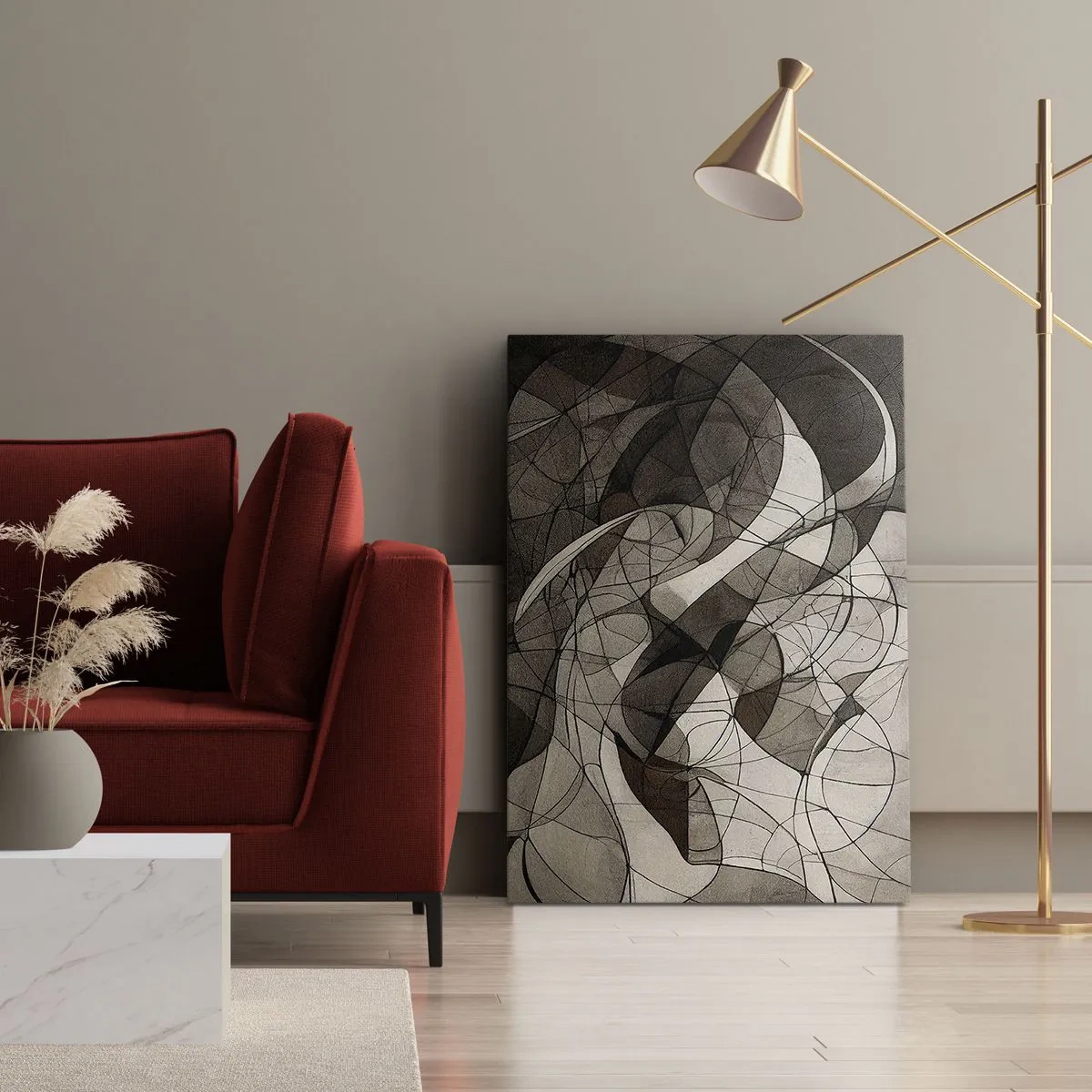 Lærredstryk - Billede på lærred - Cirkulation af jordens farver - 70x100 cm