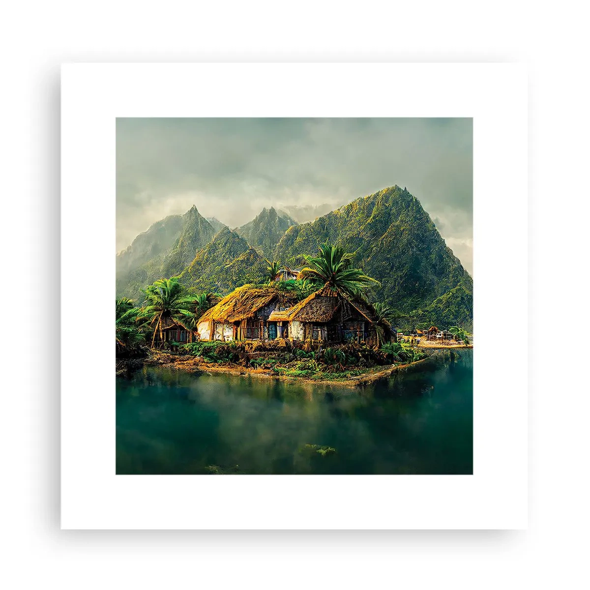 Plakat - Tropisk paradis - 30x30 cm