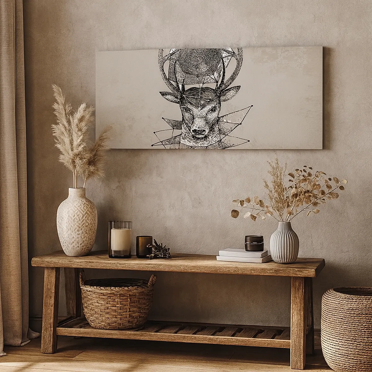 Lærredstryk - Billede på lærred - Synet af sankt Hubertus - 30x30 cm