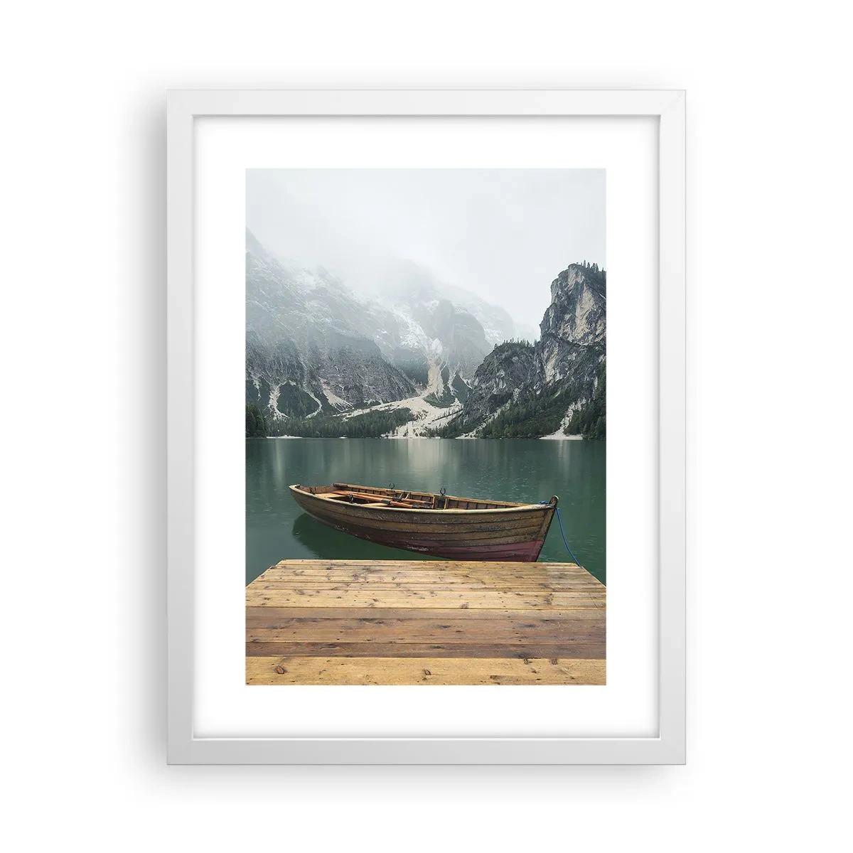 Plakat i hvid ramme - "Og stolte pander" - 30x40 cm