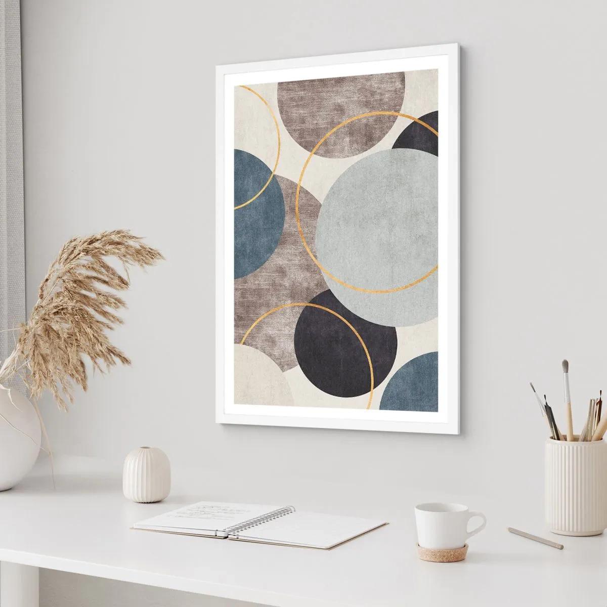 Plakat i hvid ramme - Hjul efter hjul - 30x40 cm