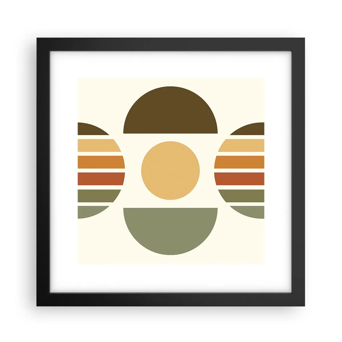 Plakat i sort ramme - I jordfarver - 30x30 cm