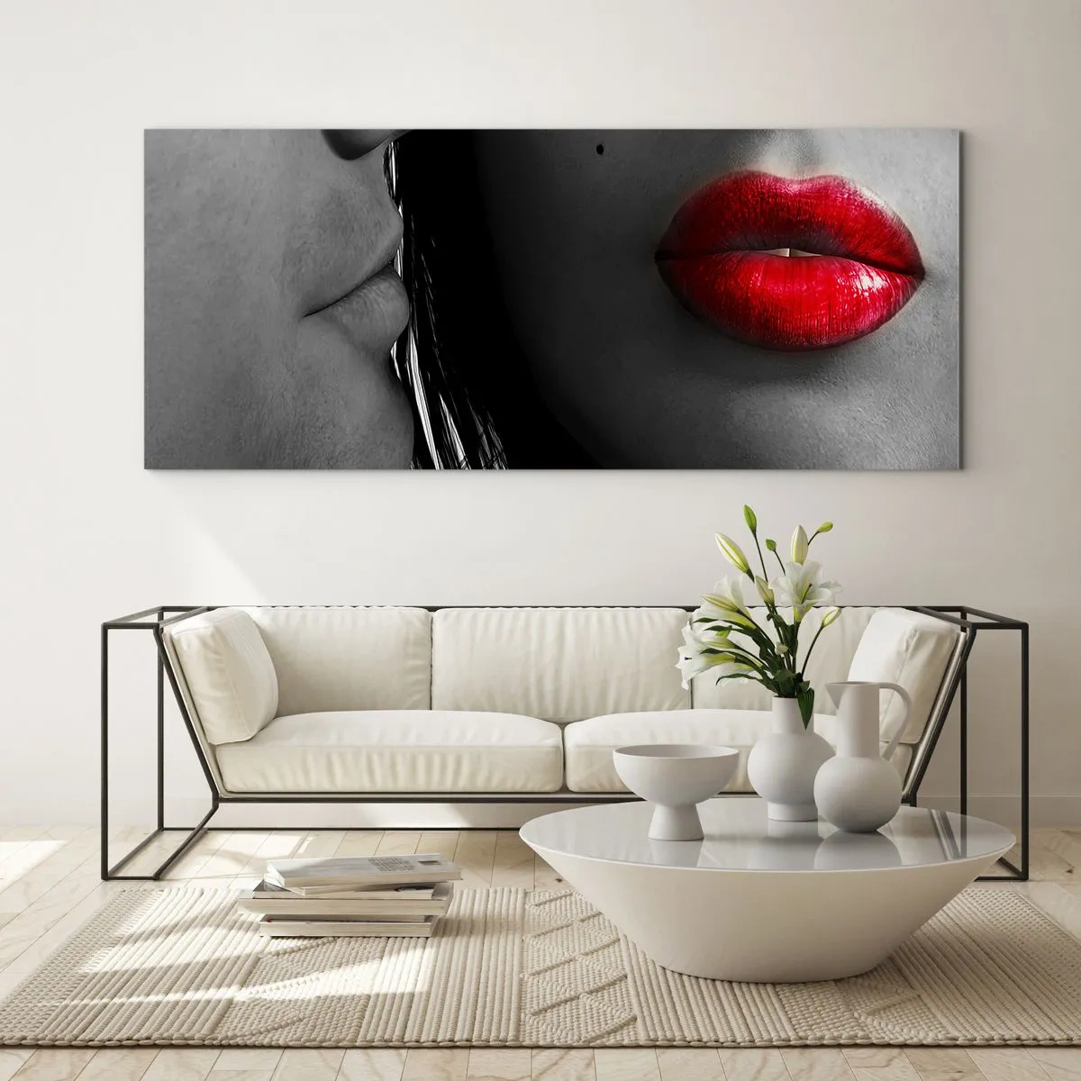 Billede på glas - Ansigt til ansigt - 140x50 cm