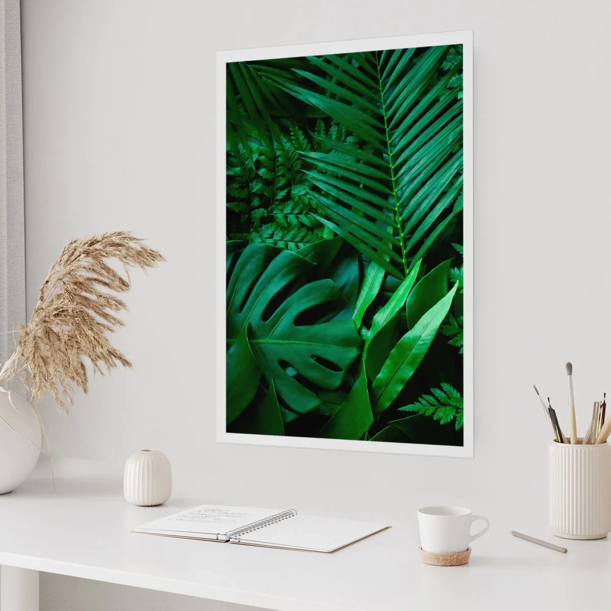 Plakat - Kranset i grønt - 40x50 cm
