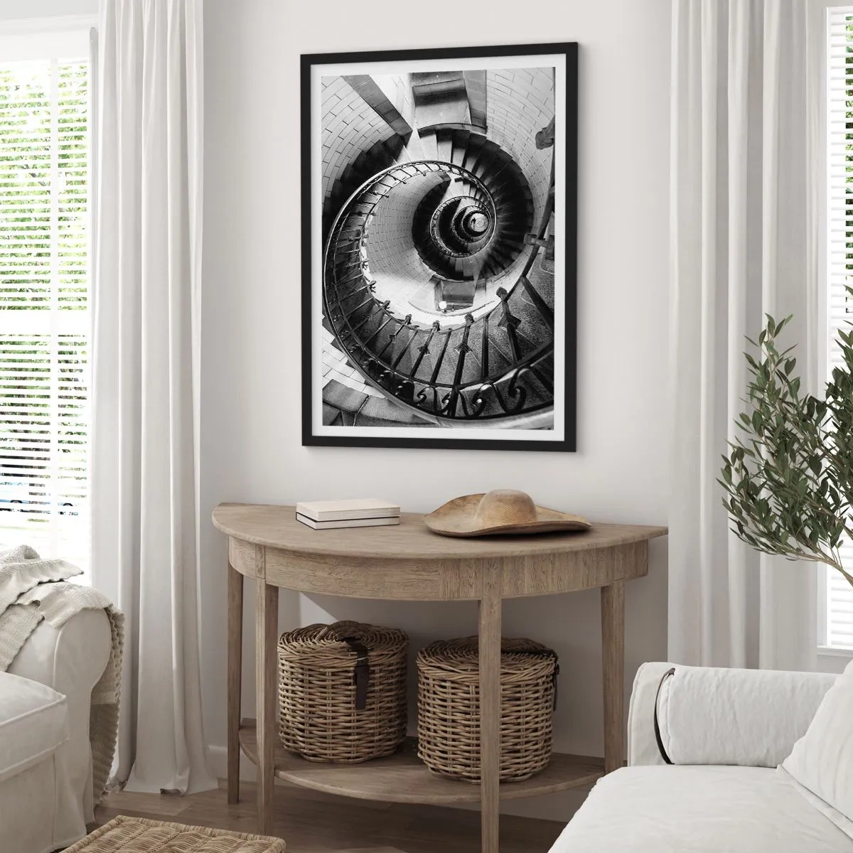 Plakat i sort ramme - Højt og højere - 40x50 cm