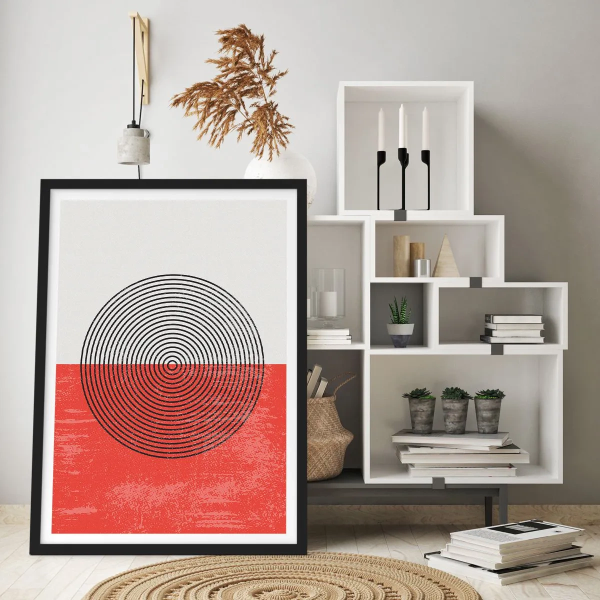 Plakat i sort ramme - Lige til sagen - 40x50 cm
