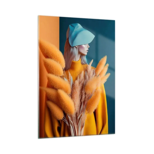 Billede på glas - Fluffy portræt - 50x70 cm