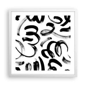 Plakat i hvid ramme - I sort og hvidt - 50x50 cm