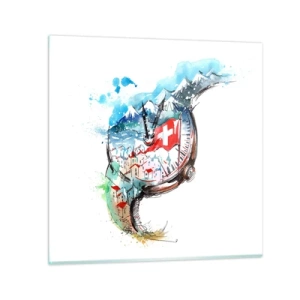 Billede på glas - Schweiz' ånd - 40x40 cm