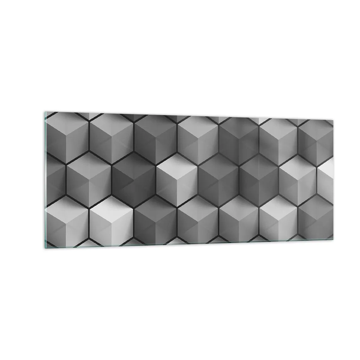 Billede på glas - Kubistisk puslespil - 100x40 cm