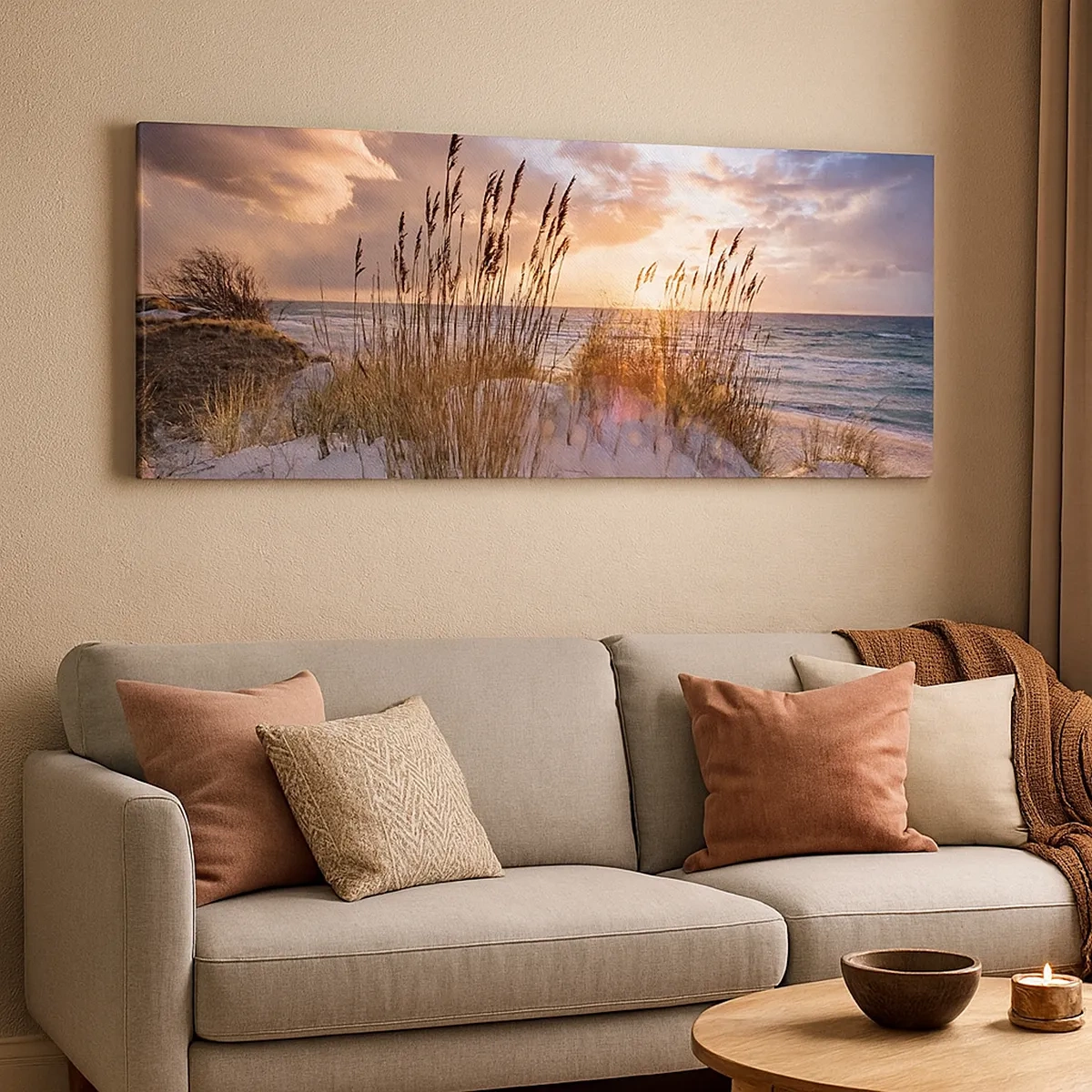 Lærredstryk - Billede på lærred - Farvel til sol og vind - 30x30 cm