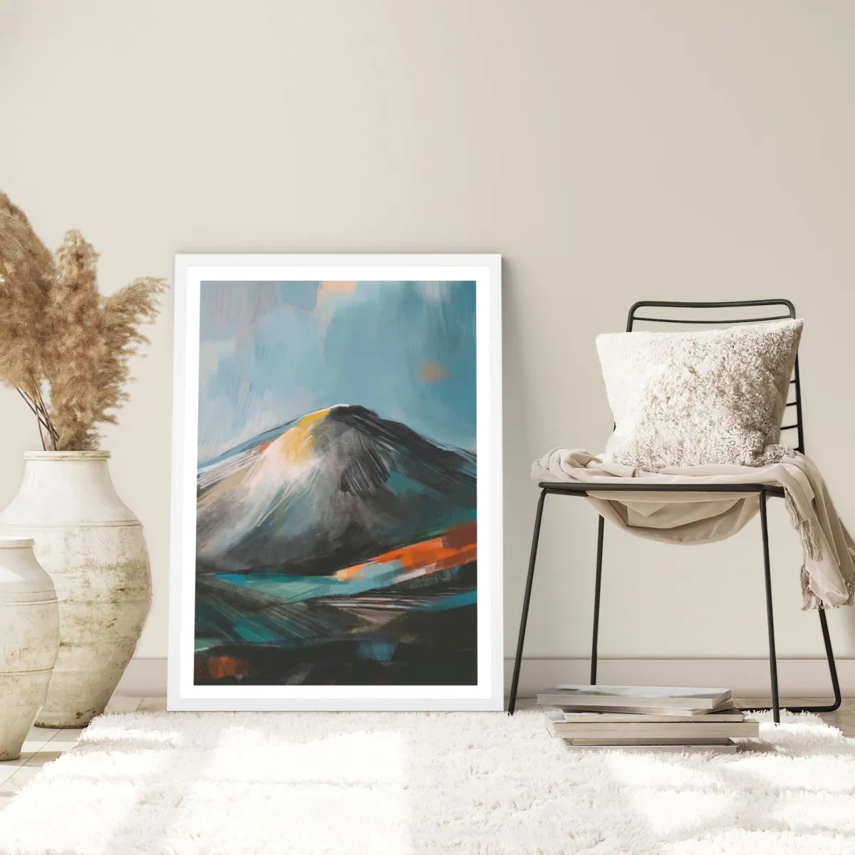 Plakat i hvid ramme - Rå og smuk - 40x50 cm