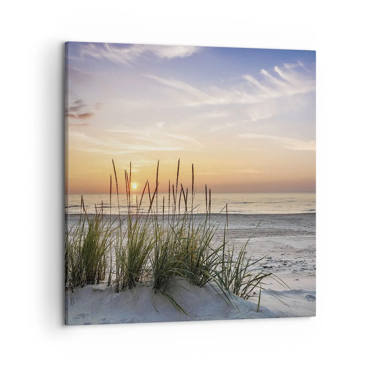 Lærredstryk - Billede på lærred - Se, tænk, føl - 50x50 cm