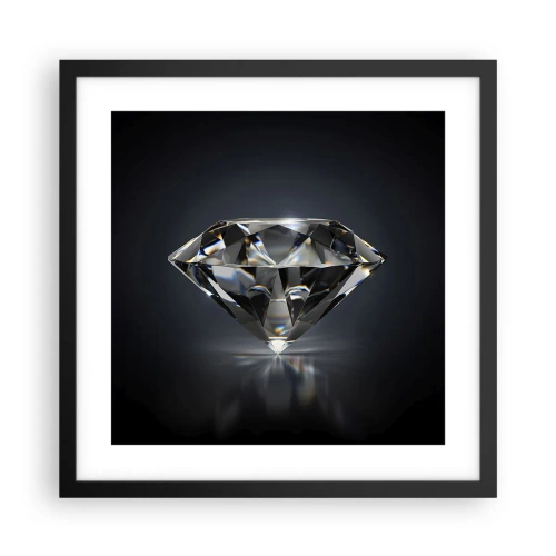 Plakat i sort ramme - Bedste veninde - 40x40 cm