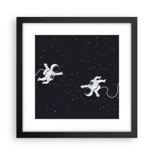 Plakat i sort ramme - Rummet vikler sig sammen - 30x30 cm