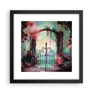 Plakat i sort ramme - Hemmelig have - 30x30 cm