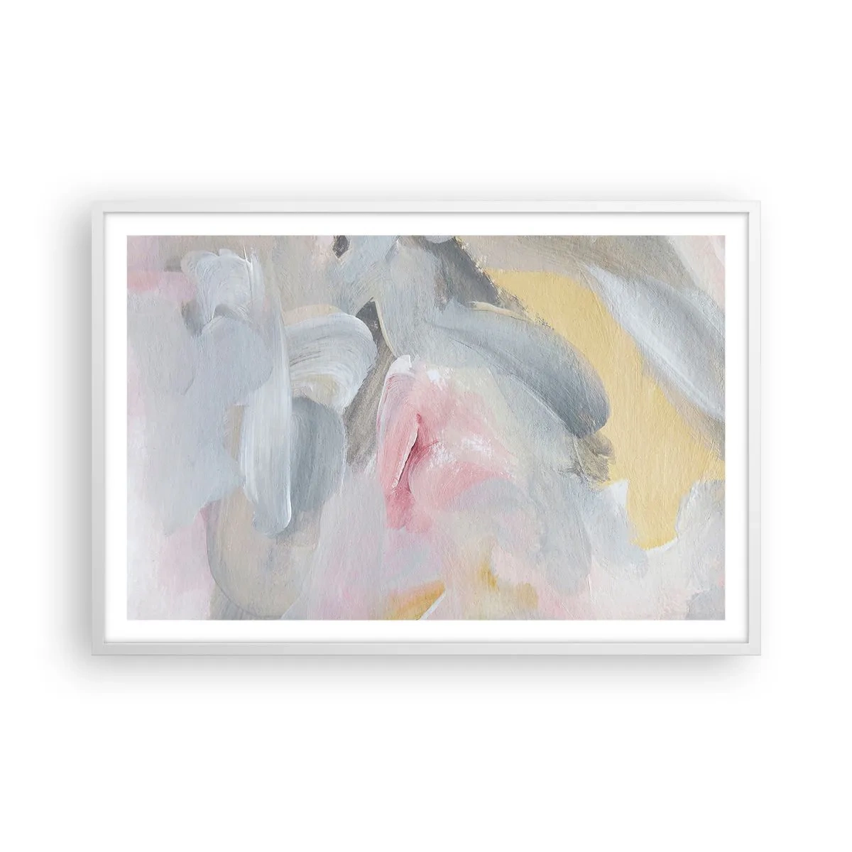 Plakat i hvid ramme - I en pastelfarvet verden - 91x61 cm