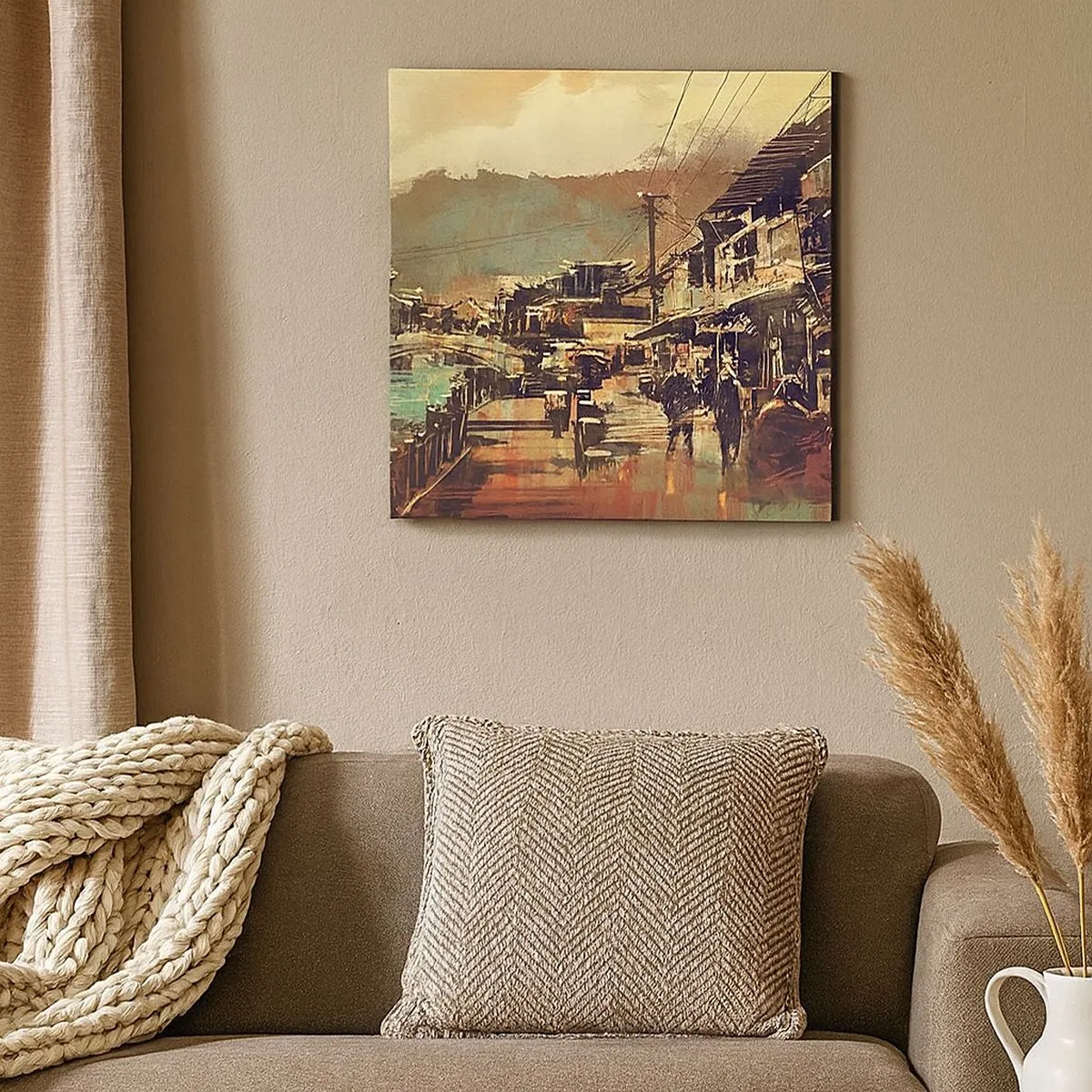 Lærredstryk - Billede på lærred - Livet som et væld af gråt - 30x30 cm