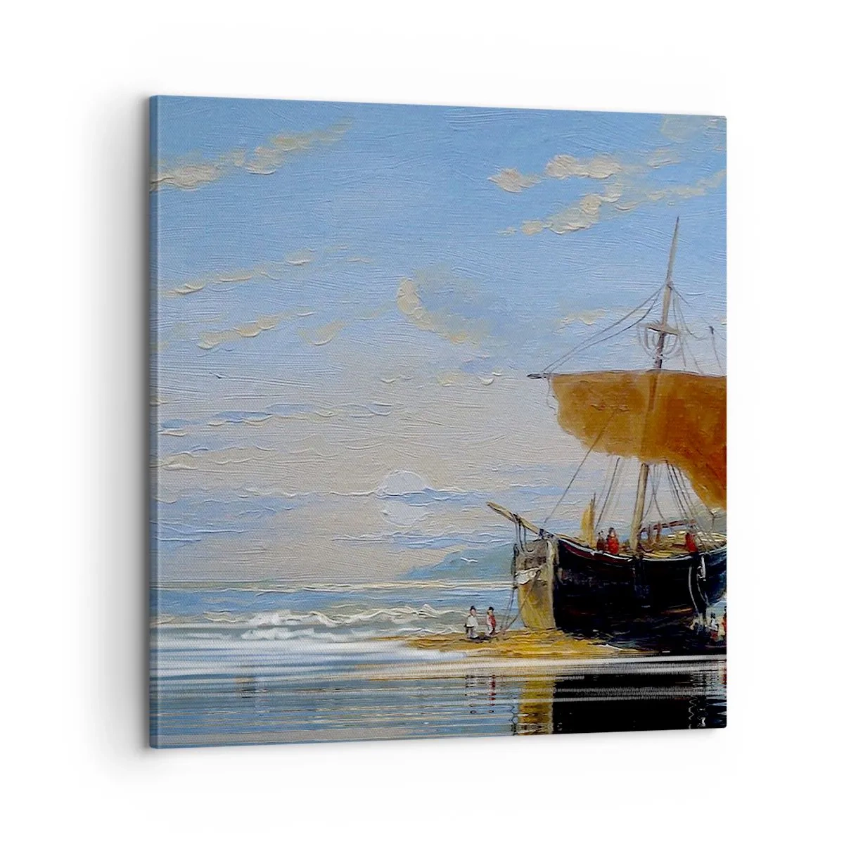 Lærredstryk - Billede på lærred - Vand, jord, luft - 60x60 cm