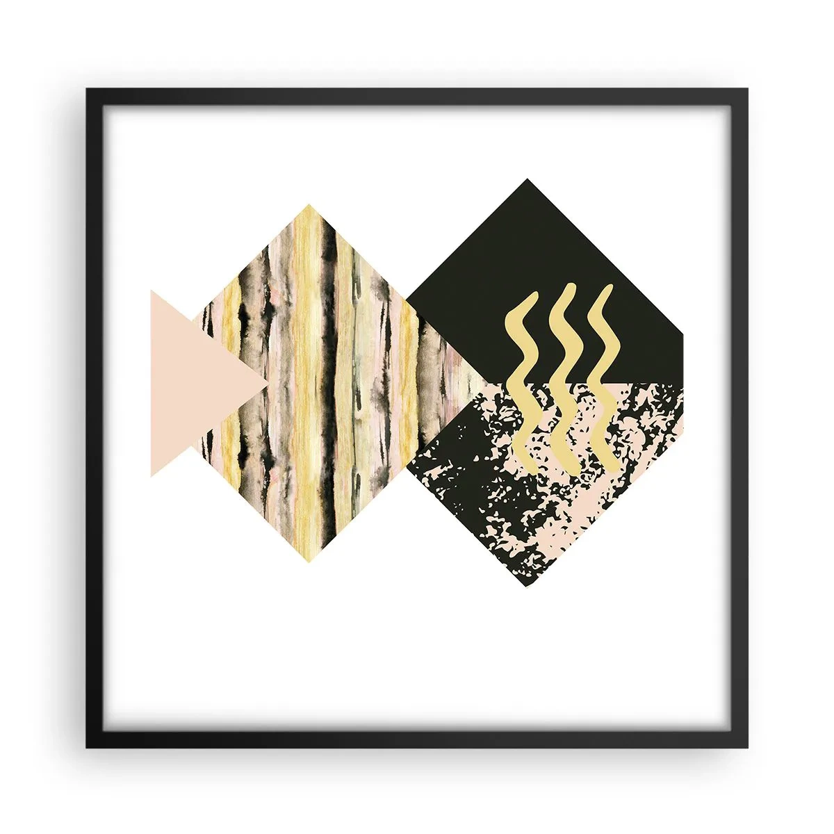 Plakat i sort ramme - Ikke så simpelt - 50x50 cm