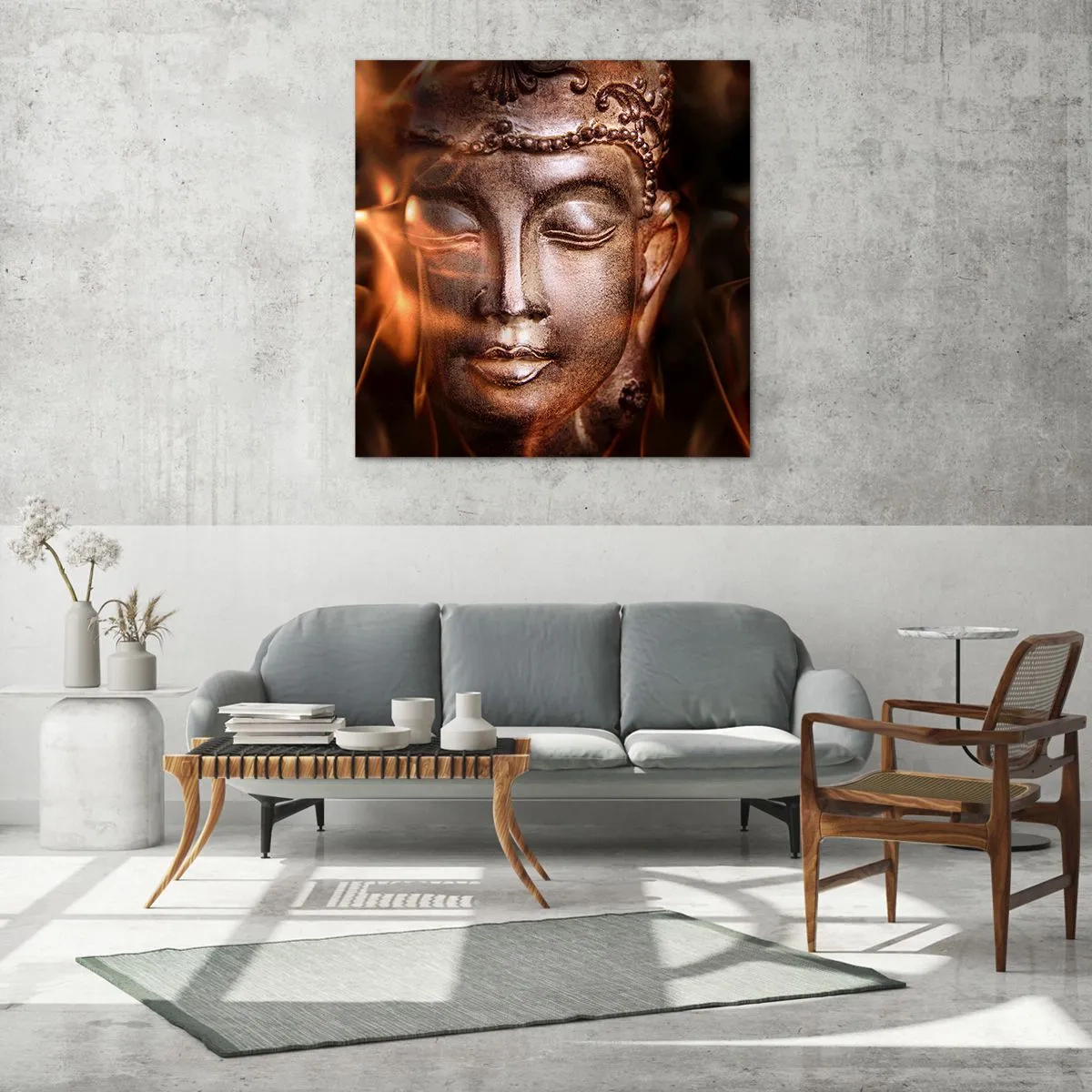 Billede på glas - Den eksisterer kun her og nu - 60x60 cm