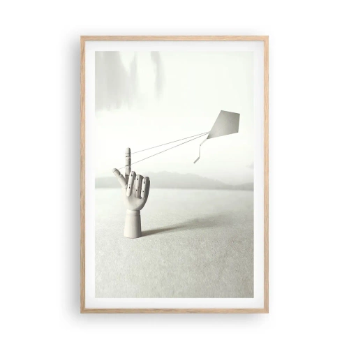Plakat i ramme af lyst egetræ - Styrkeprøve - 61x91 cm