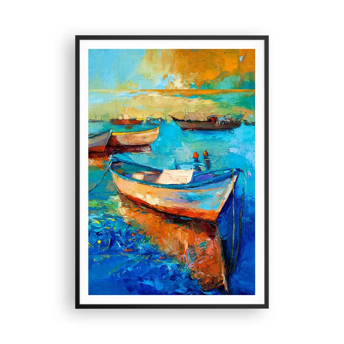 Plakat i sort ramme - I den sydlige bugt - 70x100 cm