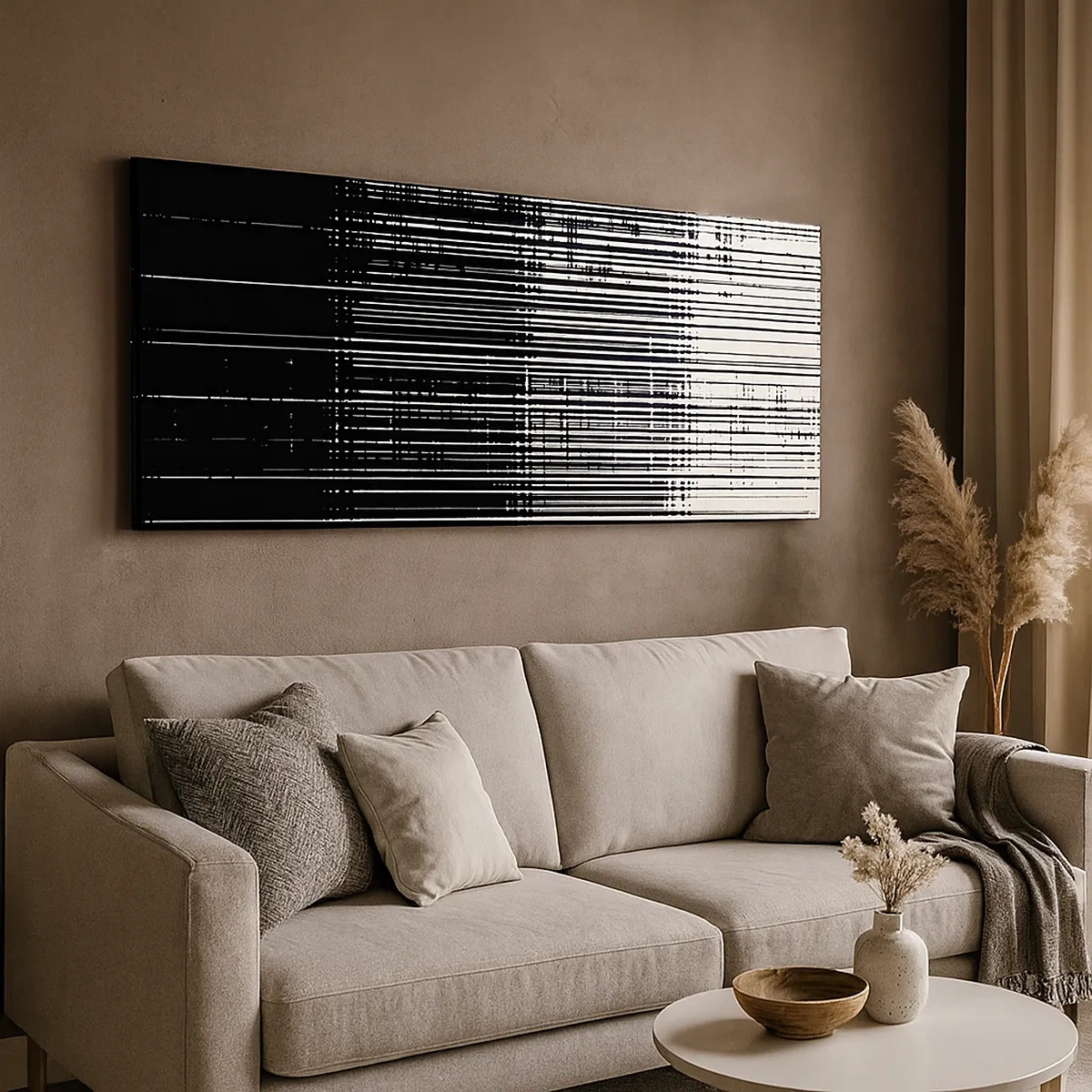 Lærredstryk - Billede på lærred - Bølger og vibrationer - 30x30 cm