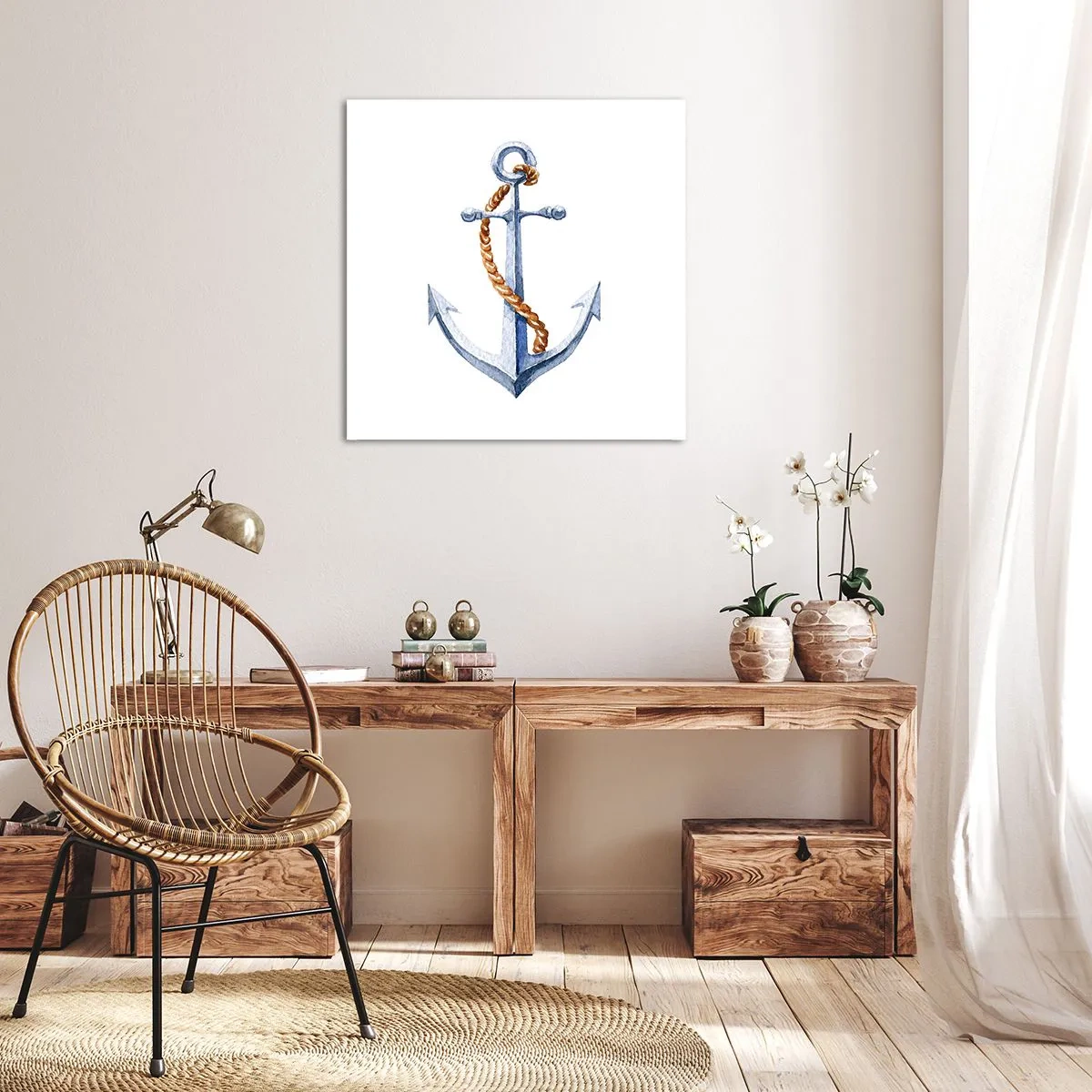 Lærredstryk - Billede på lærred - Ahoj eventyr! - 30x30 cm
