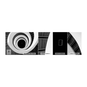 Prøve Fototapet Selvklæbende Deluxe Sticker - Til sagen - Stykke, Abstraktion, Vindeltrappe - 100x30 cm